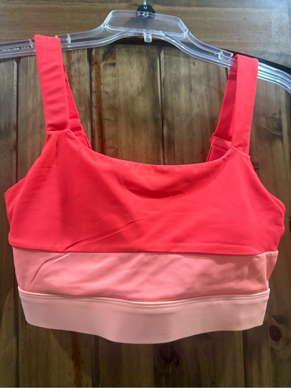 Kiava Bright Neon Pink/ Coral Swim top and Skirt with Side Ruching - Picture 3 of 7